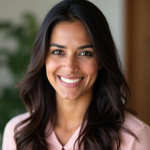 Portrait of a welcoming holistic consultant at ThistleGlow Wellness.
